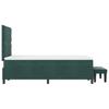 Box Spring Bed with Headboard Dark Green 190 x 120 cm Velvet