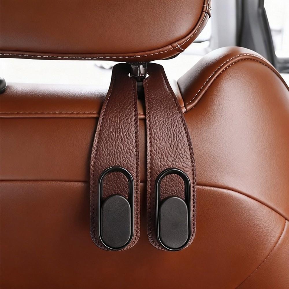 Leather Car Seat Hook Strong Load-Bearing Seat Back Hook New Headrest Hanger Vehicles