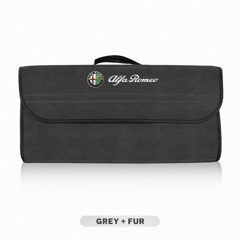 Car Stickers For Alfa Romeo Car Trunk Foldable Storage Box Felt Cloth Organizer Tidying Bag For Alfa Romeo Giulietta GT 159 147