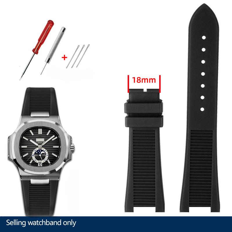 25*13 мм Силиконовый Резиновый Ремешок для Часов Серии Pa-tek Philippe Nautilus 5711/5712/5980 Водонепроницаемый Спортивный Ремешок Браслет Коричневый Синий