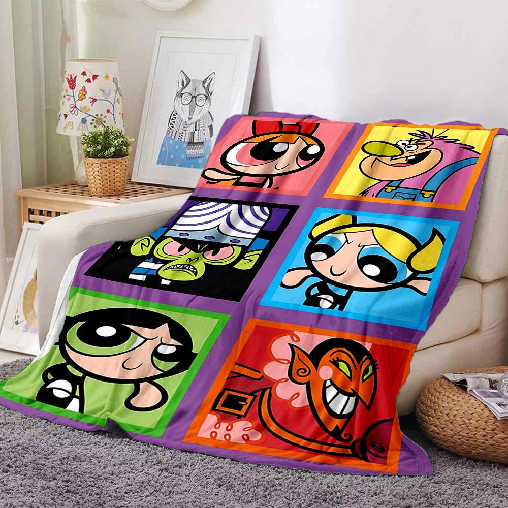 Cartoon Hero Characters Collage Flannel Blanket Super Soft Warm Cozy Blanket for Sofa Bed Office Travel All‑Season Home Decor Gift