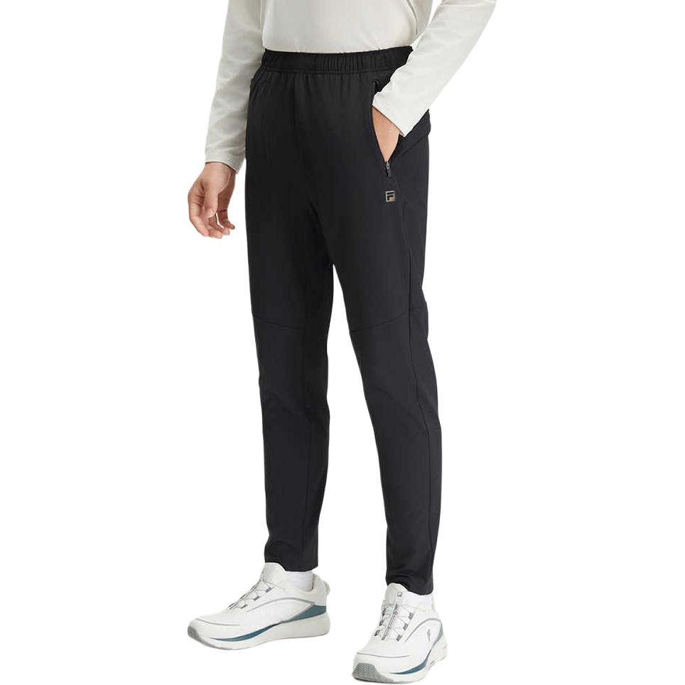Fila Фитнес Удобные Простые Спортивные Длинные Брюки Мужские низ Глубокий Черный A11M441809F-BK