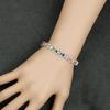 WWJ Trendy Women Wedding Wristband Princess Cut Cubic Zirconia Multi Color Bracelet
