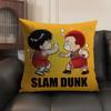 SSlam Dunk cartoon Cushion Cover Natural Linen Organic Fabric DoubleSided Printing Sofa Home Decor Gift Pillow Case
