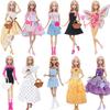 Fashion Doll Dress and Accessories for 30cm Doll 11.5'' Girl Doll Mini Gown with Cute Crown Handbag Shoes Boots Kids Toy Gift