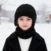 Набор из 3 предметов: детская шапка, шарф, перчатки. Цветная шапка с текстурой «косичка», утолщенная плюшевая подкладка, гетра для шеи, вязаные перчатки.
