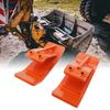 Tractor Bucket Protector, Hvy Duty Steel Ski   Protector with Double Locking Nuts and L Shaped Handle, for Snow Lves Removal Sprding Gravel in Farm