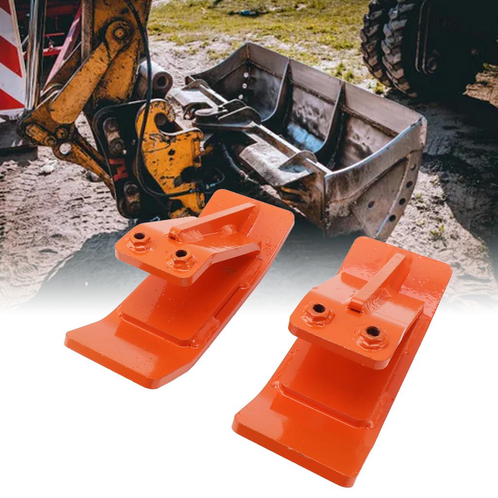 Tractor Bucket Protector, Hvy Duty Steel Ski Protector with Double Locking Nuts and L Shaped Handle, for Snow Lves Removal Sprding Gravel in Farm