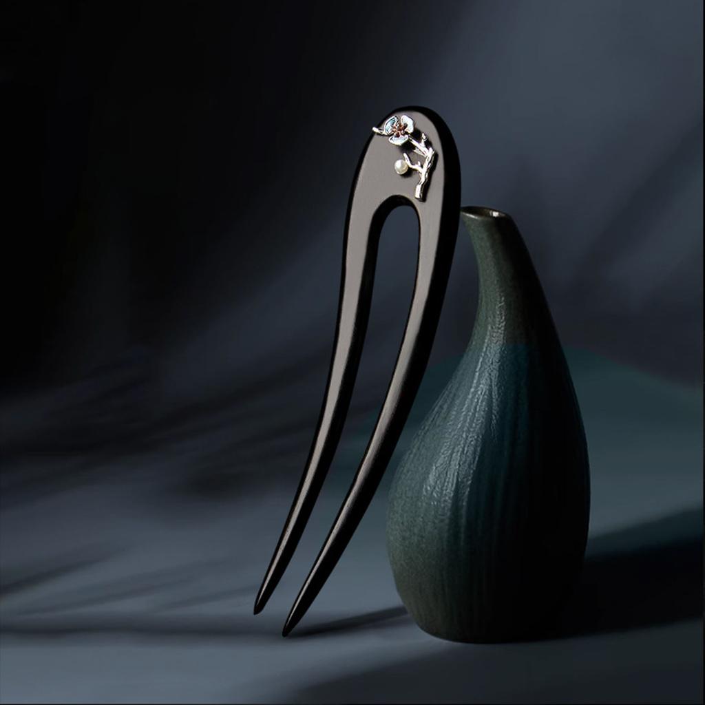 Простые китайские палочки для волос деревянные U-образные вилки для волос для женщин для создания пучка заколки аксессуары ретро мода головные украшения