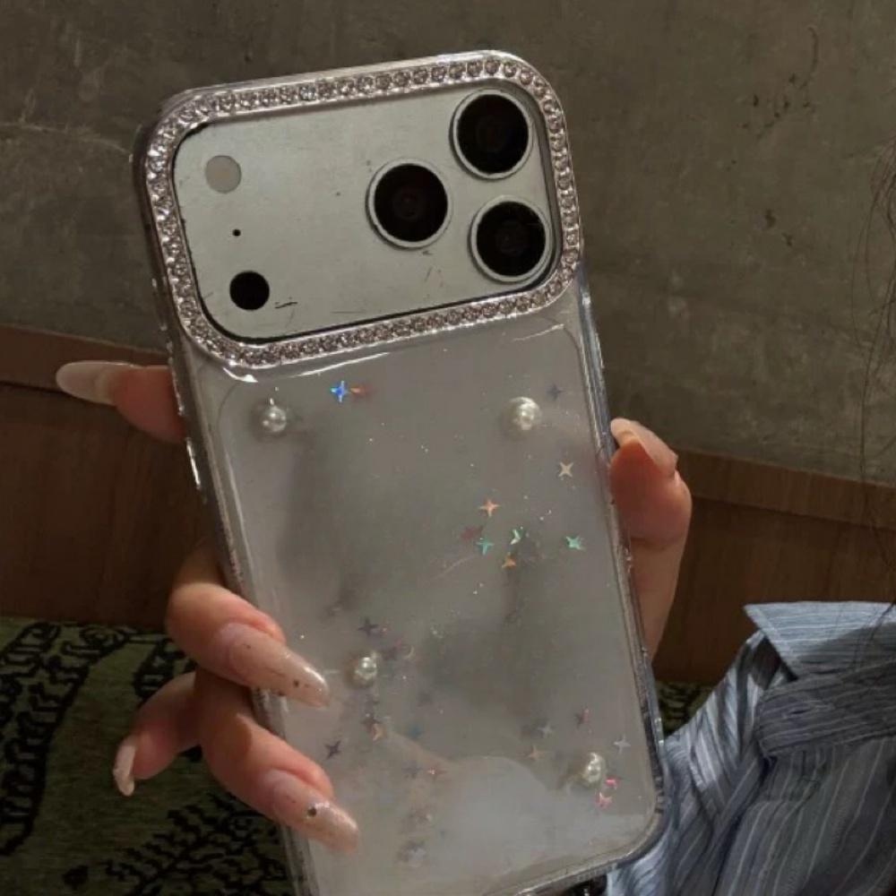 Элегантный чехол для iPhone 16/17 Pro Max 15 Pro с бабочкой из смолы и жемчуга, женская защитная крышка с роскошным дизайном