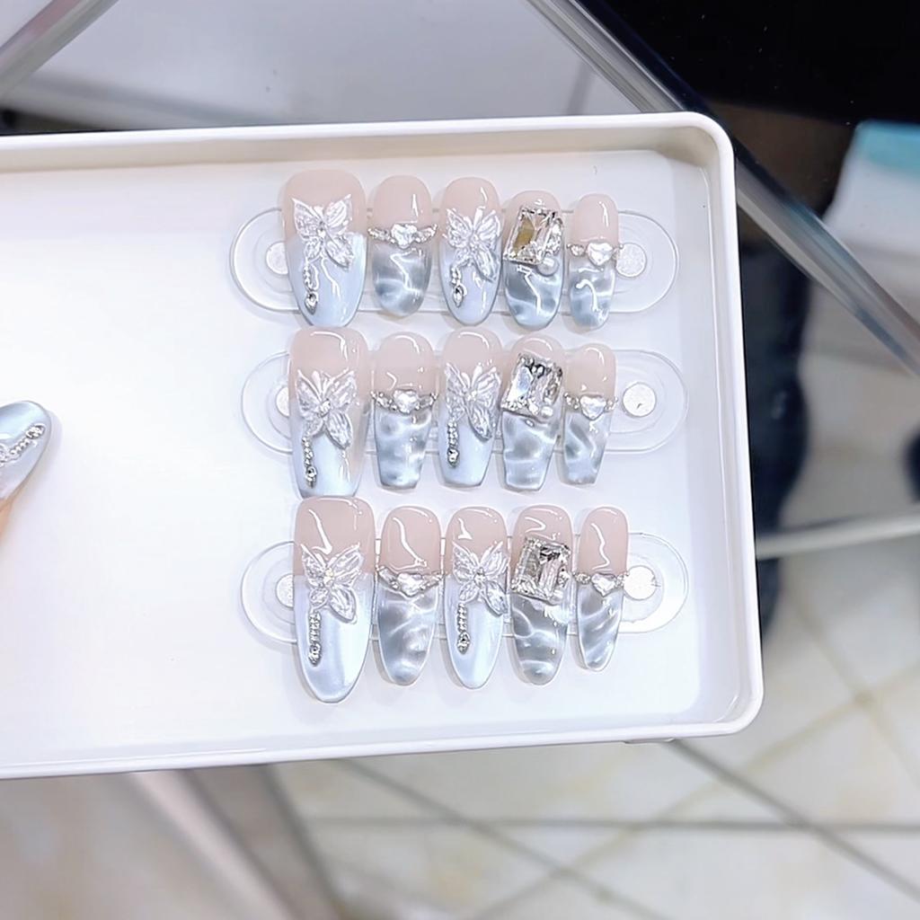 Ручная работа Броня, Прохладные весенние и летние волны, Звезды, Объемная ручная роспись Бабочка Чистый маникюрный пластырь