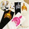 Couple Socks Cute Creative Mid-tube Four-season Socks 3D Cartoon Cat Ding Versatile Ladies Suede Socks