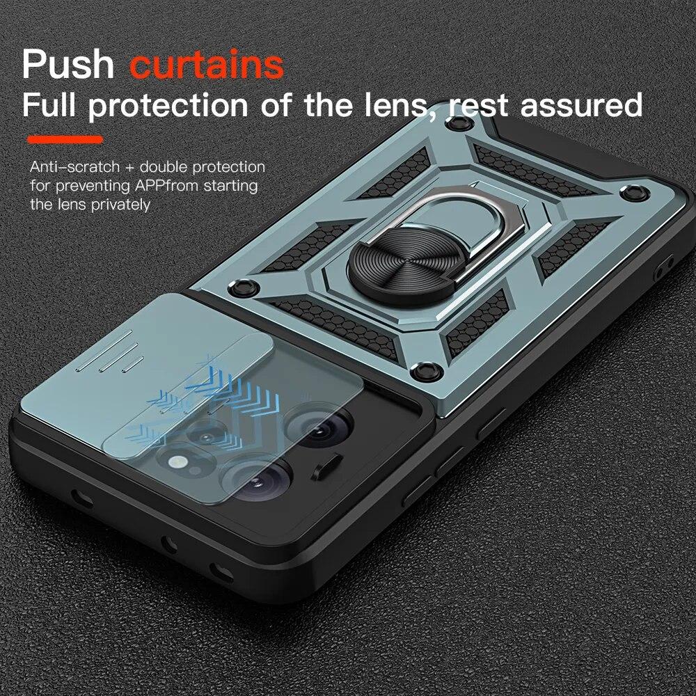 KEYSION Противоударный чехол для Xiaomi 13T 13T Pro 5G, защитное кольцо для объектива камеры, подставка, задняя крышка для телефона Redmi K60 Ultra