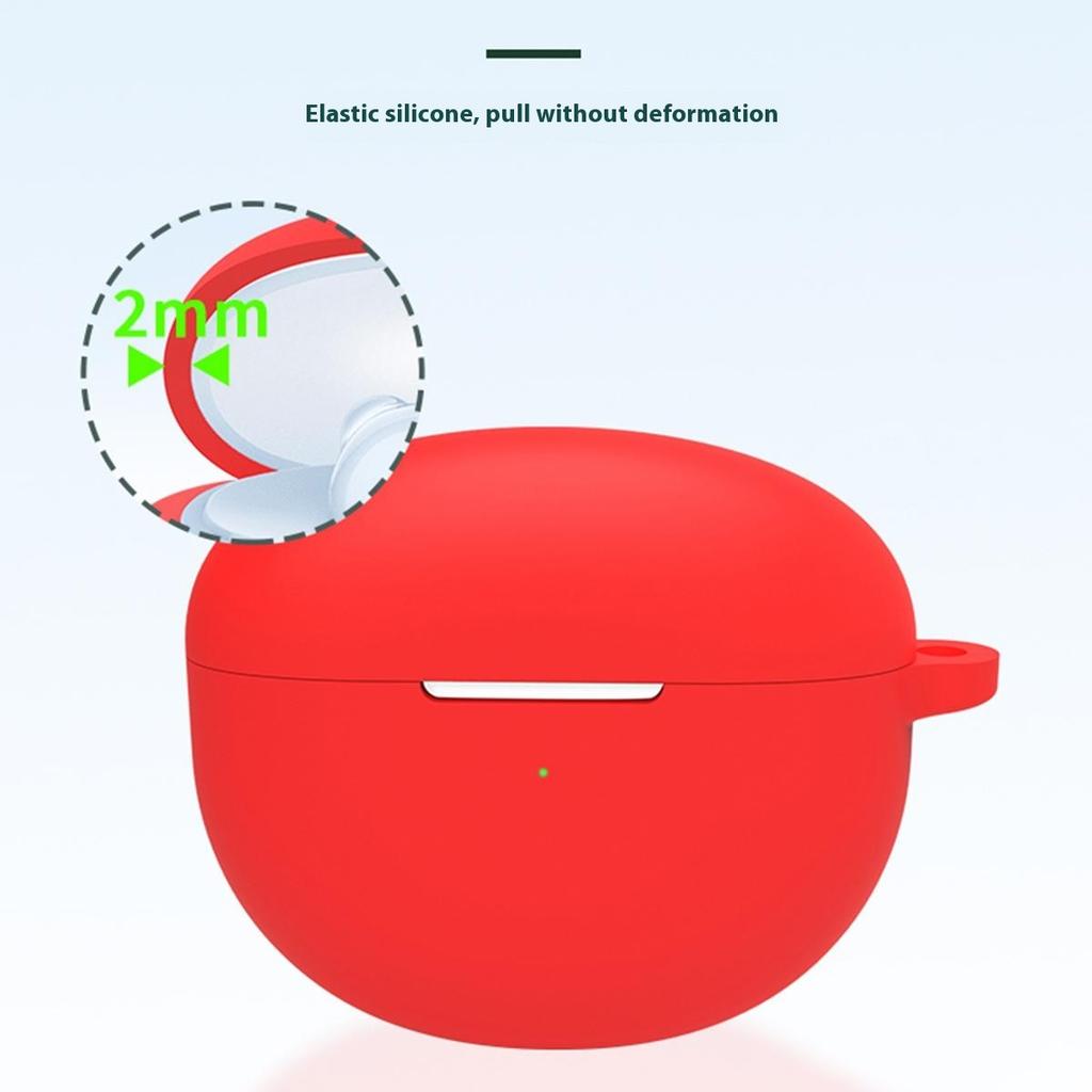 For Oppo Enco Air3i Protective Case Semi In-Ear Bluetooth-Compatible Earbuds Silicone Cover with Hook