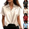 Women's Summer French Satin Shirt And Women's Short Sleeved Top