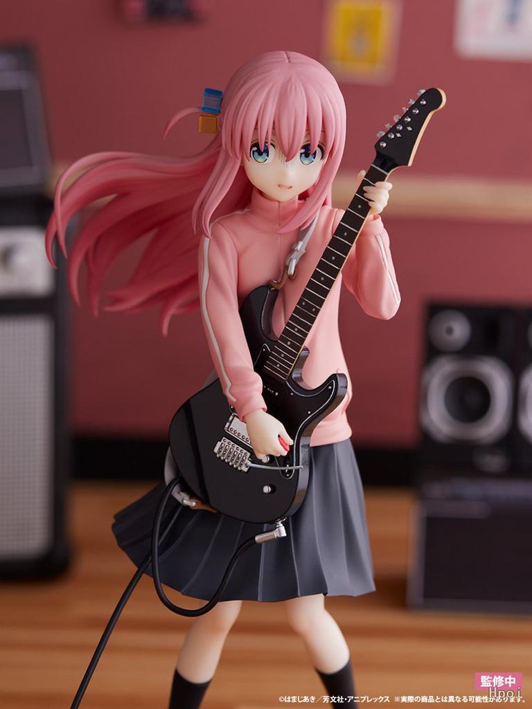 15СМ Аниме Bocchi the Rock! Фигурка Гото Хитори Сцена исполнения на гитаре Модель Игрушка Подарок Коллекция Украшение Экшен-фигурка ПВХ