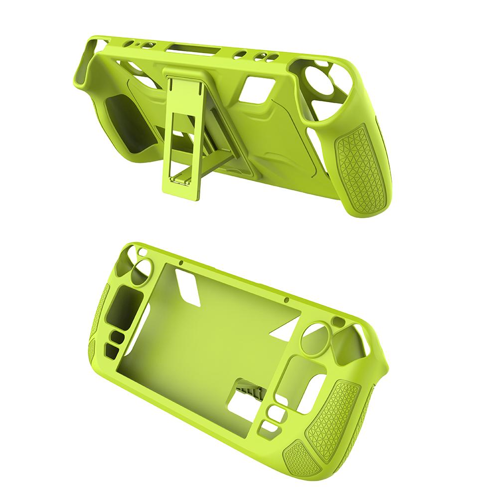 Силиконовый чехол-накладка для игровой консоли, противоскользящий, мягкий, чехол для игровой консоли с подставкой, сменные аксессуары для Steam Deck