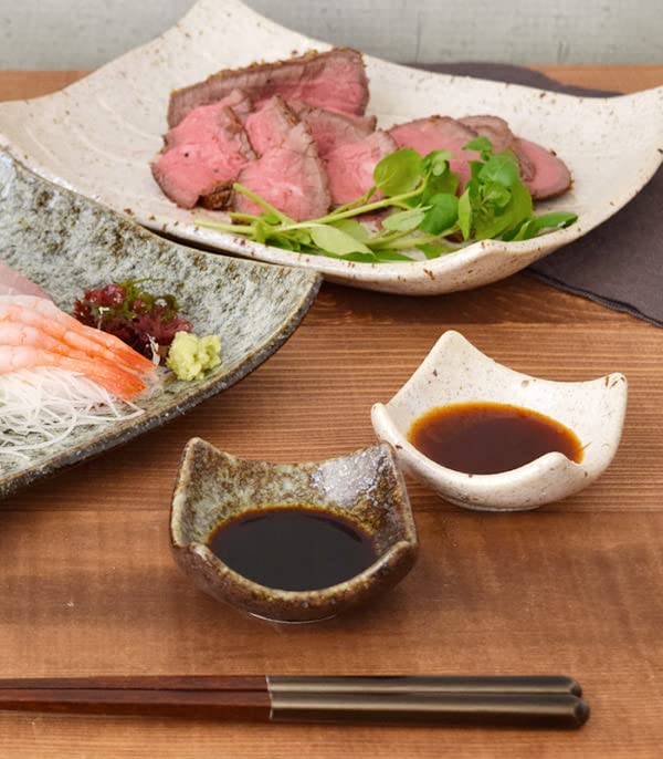 Tableware East Square Small Japanese Black Oil Plate, 8cm, Tableware, Drops, Kg-007-02