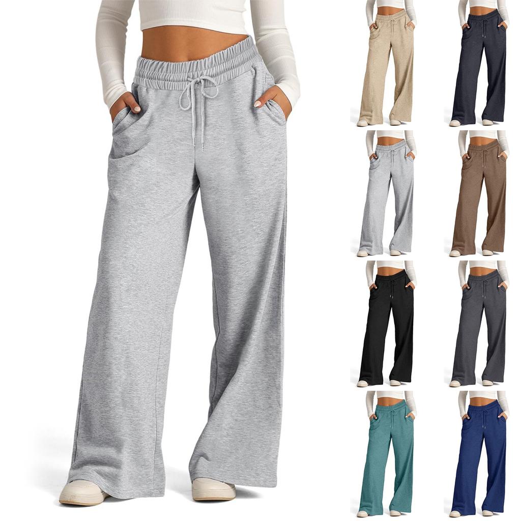 Women's High Waisted Wide Leg Sweatpants Casual Yoga Jogger Pants