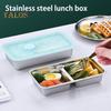 Контейнеры для закусок из нержавеющей стали, герметичные, с 2 отделениями, контейнеры для макания, многоразовые контейнеры для приправ с крышками, металлический ланч-бокс для закусок и соусов