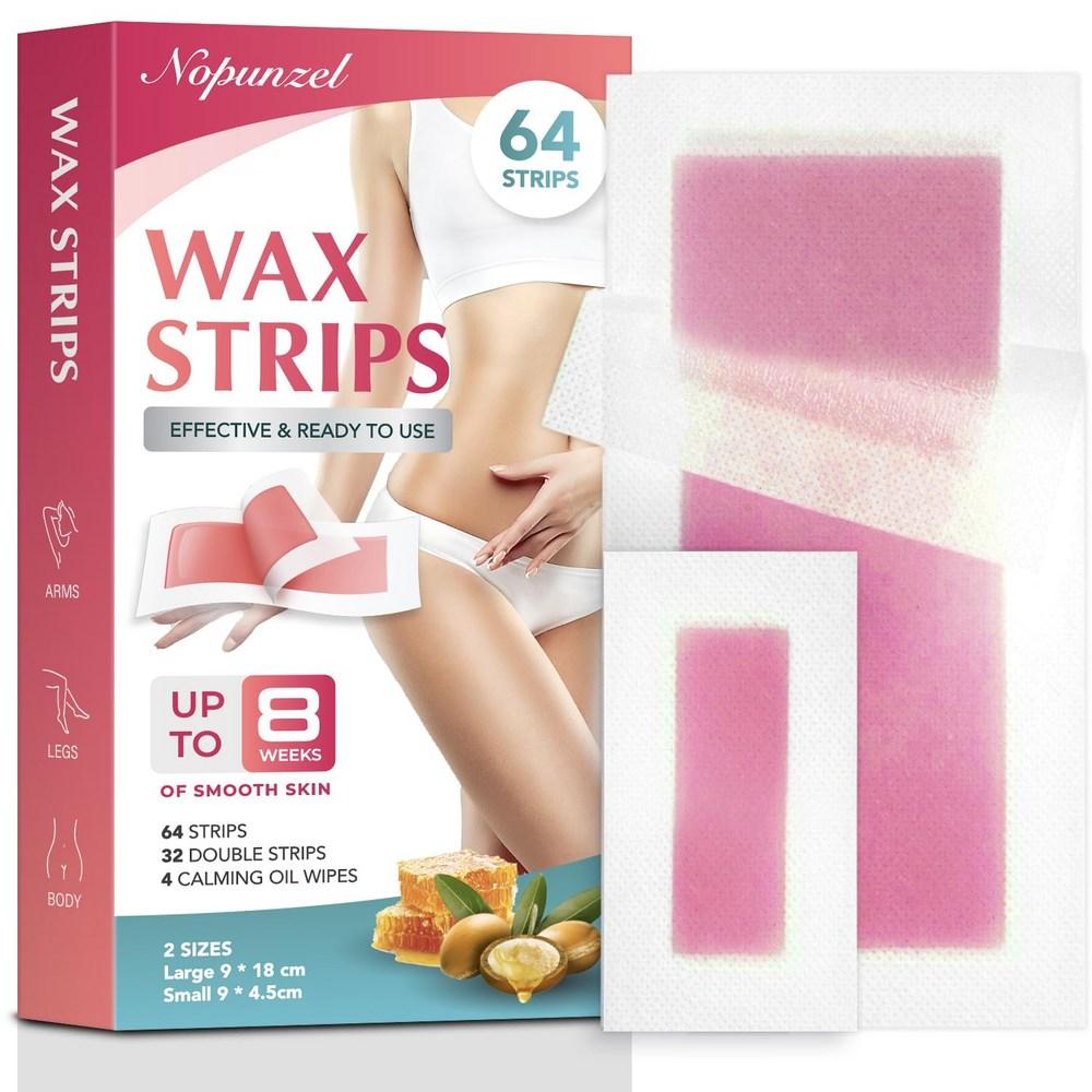 Count Wax Strips 64 pcs Hair Removal Brazilian Women's Kit for Body, Legs, Arms, Chest, Back
