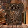 Vintage Wood Carved Patriotic Army Decor Interior Wall Hanging Home Room Decor