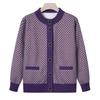Clothes Plus Velvet Thickened Sweater Jacket for Women Grandma Sweater Cardigan 60 Years Old 70 Mother Autumn and Winter Clothes
