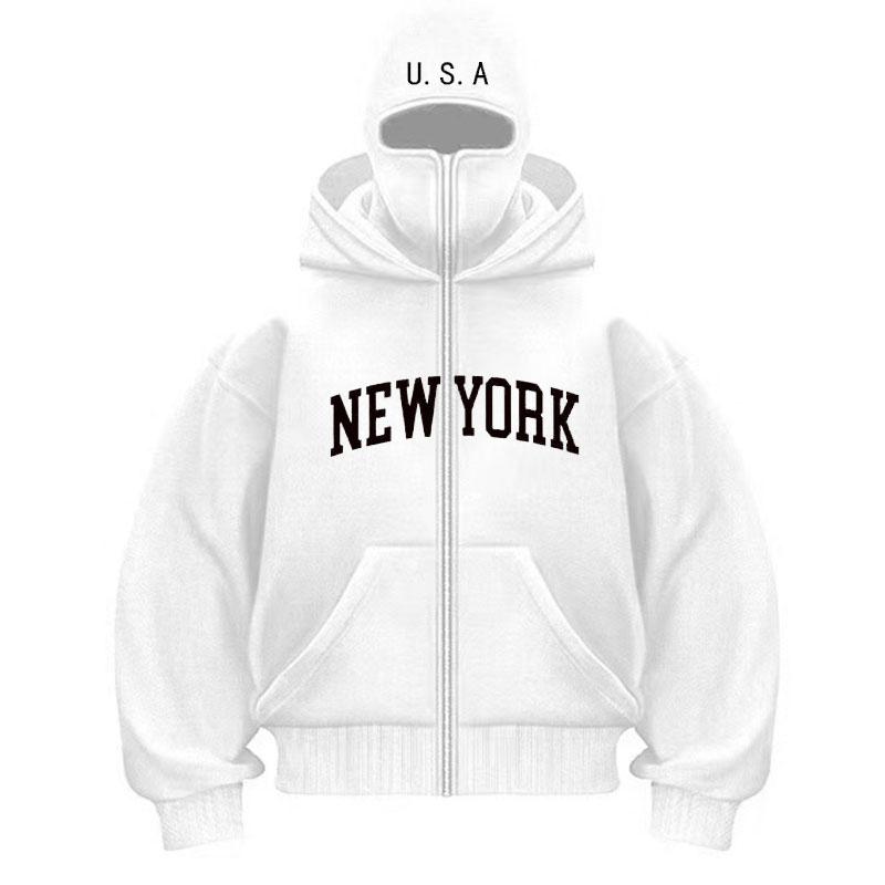 Мужские худи 2025 Весна и Осень Интегрированное худи Худи ниндзя Хип-хоп Сплайсинг Y2k Ретро