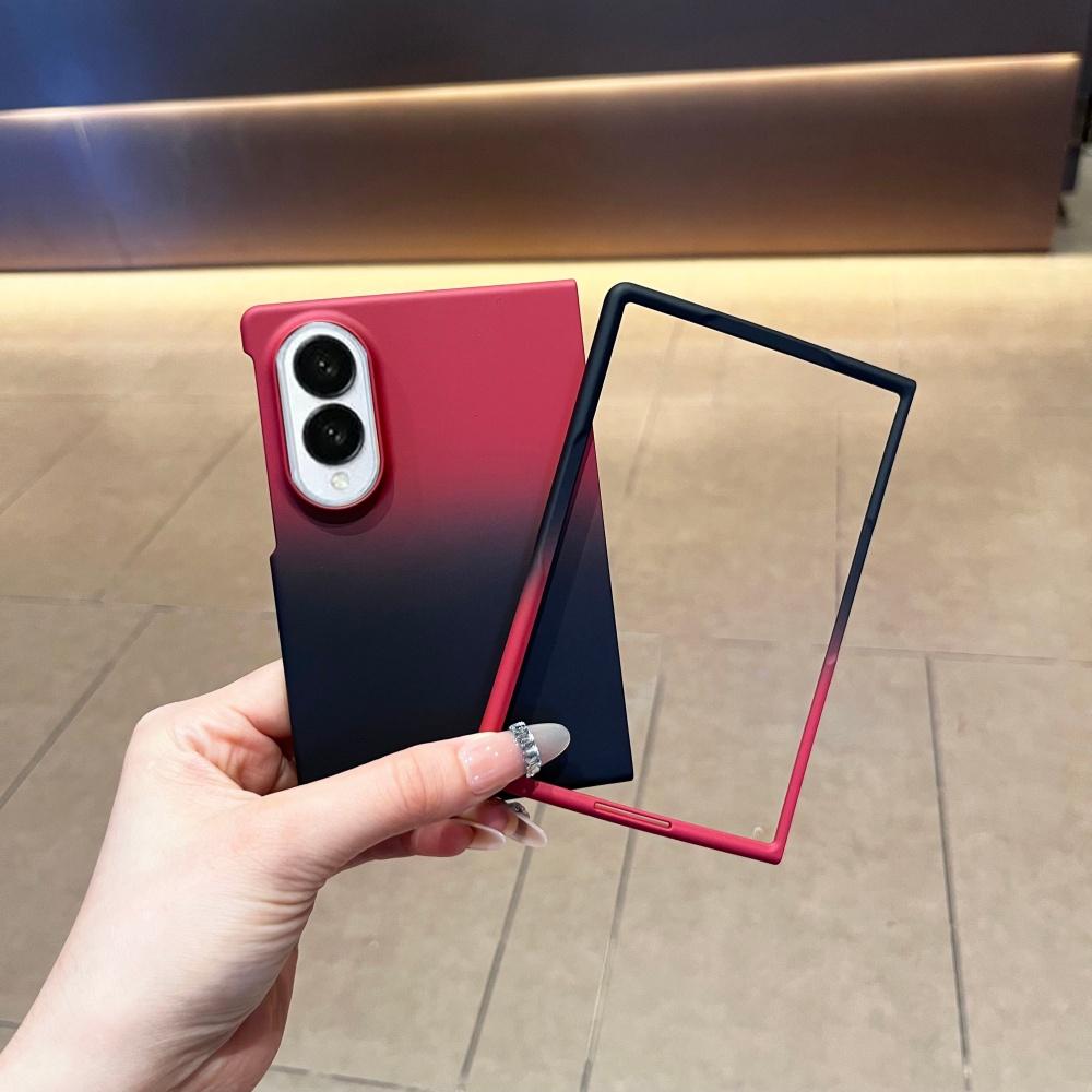 Роскошный чехол с градиентной расцветкой, тонкий, для Samsung Galaxy Z Fold 8 Ultra 7 6 5 4 Zfold Fold8, матовый, ударопрочный, жесткая поликарбонатная крышка