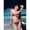 Swimsuit women's split leopard print swimsuit Korean ins style sexy bikini hot spring swimsuit women