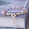 Crystal Beads Bracelet Women Pearl Flower Pendant Friendship KTY