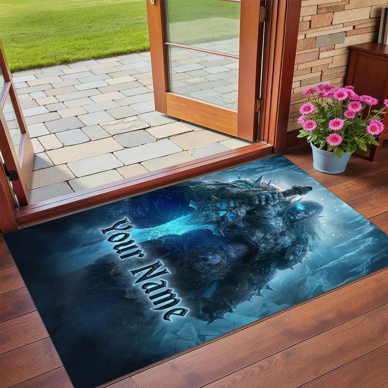 Crystal Velvet Rug Custom Name Text, Soft Non Slip Floor Mat Home DecorWorld of Warcraft