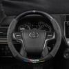 Нескользящая кожаная накладка на руль Toyota Prado из углеродного волокна