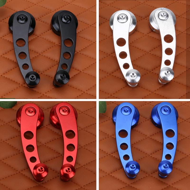 1Set Universal Car Window Handle Winder Riser Replacement Winder Crank Riser Window Handles Aluminum Alloy