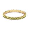 Peridot Full Eternity Ring - Sterling Silver Gold Vermeil