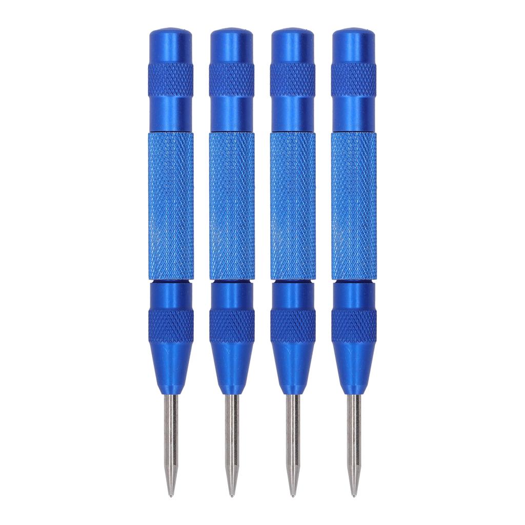 4Pcs Center Punch Automatic High Speed Steel 5in Tool Set Kit for Installation Maintenance Blue