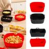For 4-7 QT Silicone Air Fryer Liners with Handle Square Air Fryer Mat  Microwave