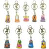Korean Traditional Character Tourist Attraction Hanbok Acrylic Keychain (9 pcs)