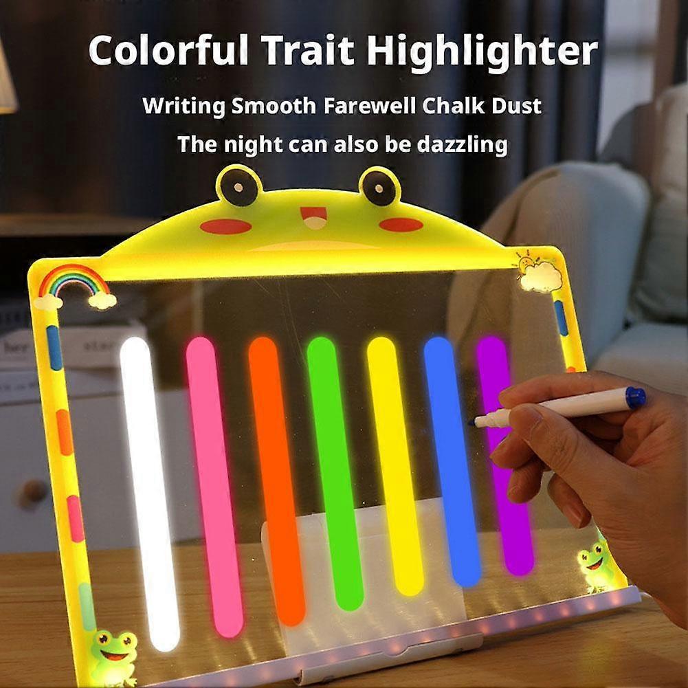 Cartoon Glow Drawing Board LED Light Up Writing Tablet Kids Gift Set