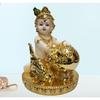 Makhan Krishna Idol for Home Decor, Laddu Gopal Murti for Gifting, Small Statue for Office Desk, Makhan Chor Idol, Bala Krishna for Puja