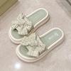 Fashion Legend Fairy Style Versatile Sandals Tide 2025 Summer New Bow Thick-bottomed Slippers Women's Outer Wear Korean Version