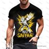 Летняя мужская простая футболка для спортзала Goku Мужские топы Футболка Dragon Ball Какарот Веджета Супер Сайян