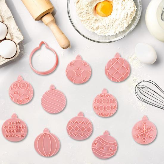 10 шт. набор рождественских формочек для печенья 3D мини-штампы для выпечки пищевые снежинки Санта
