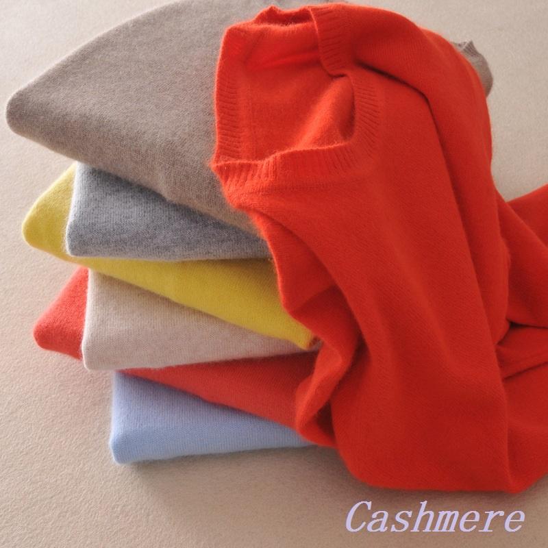 Stylish Women's Cashmere Loose Pullover Crew Neck Knit Sweater For Cozy Winter Wear