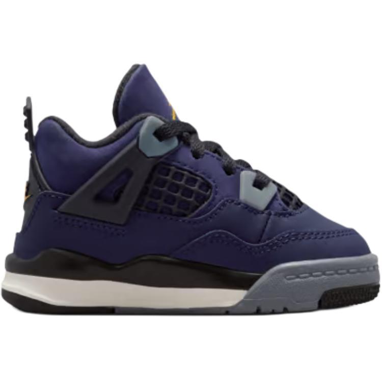 Air Jordan 4 Retro Toddler 'Lakers' (Unisex) Imperial Purple / Multi-Color / Multi-Color Toddler Shoes IB4387 500