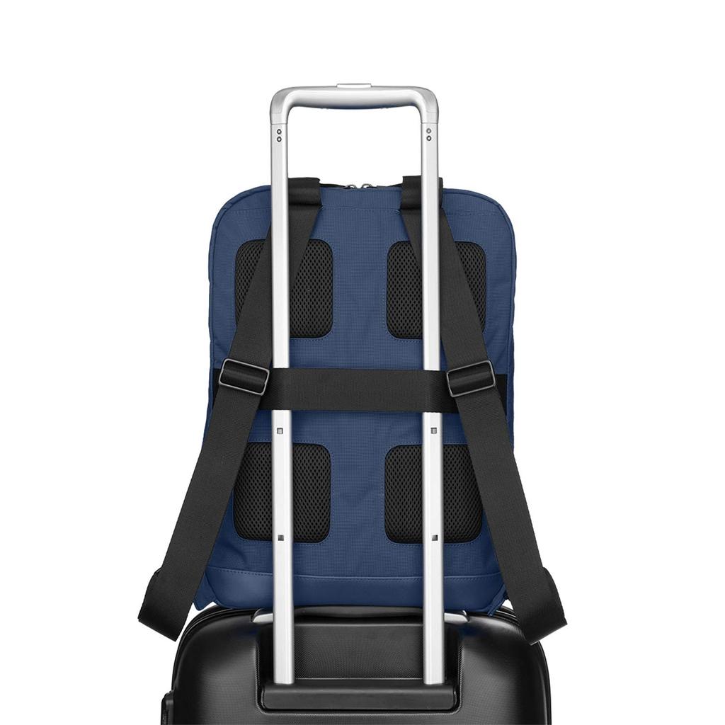 Moleskine ET926MTDBVK6 Business Backpack with 15-inch Laptop Storage, Moss Green, Metro Vertical Device Bag, Sapphire Blue