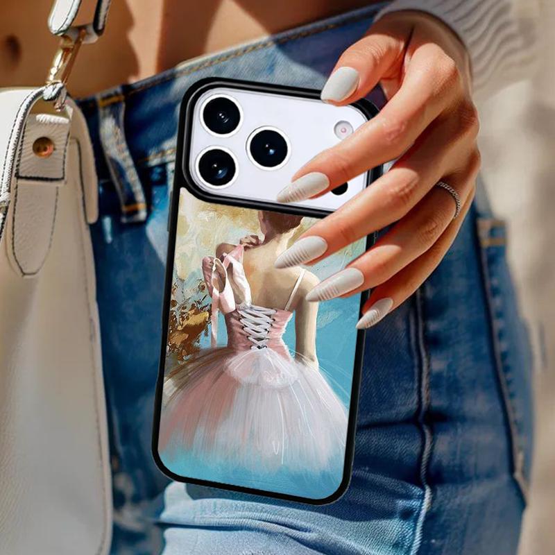Чехол для телефона 'Танцующая балерина' для iPhone 17 Air 14 15 13 12 Max Чехол для Apple 14 15 16 16e 11 Pro Max Plus Coque