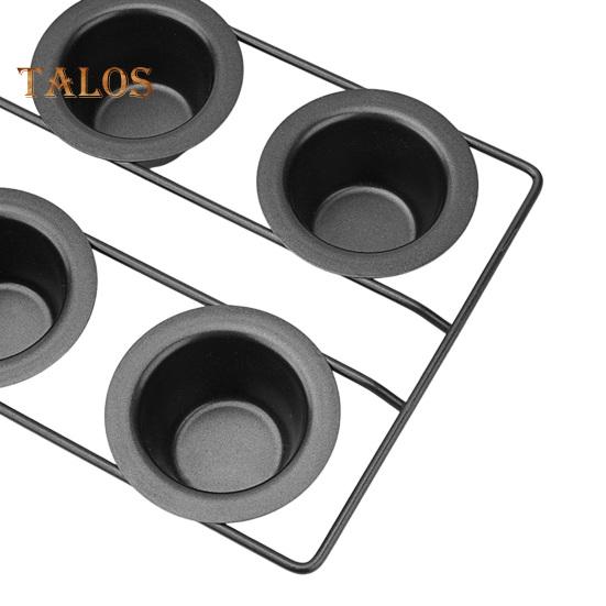 Popover Cake Pan Non-Stick Muffin Cupcake Bakeware for Oven Baking Vertical Cup Design 6-Cavity Versatile Waffle Pudding Pan