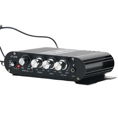 ST-838 Усилитель звука HiFi 2.1-канальный усилитель мощности 80 Вт*2 стерео бас высокие частоты аудио усилитель автомобильный домашний усилитель мини медиаплеер