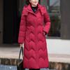 Elegant Middle Age Woman Winter Coats Hooded Casual Thick Warm Long Parkas Women's Jackets
